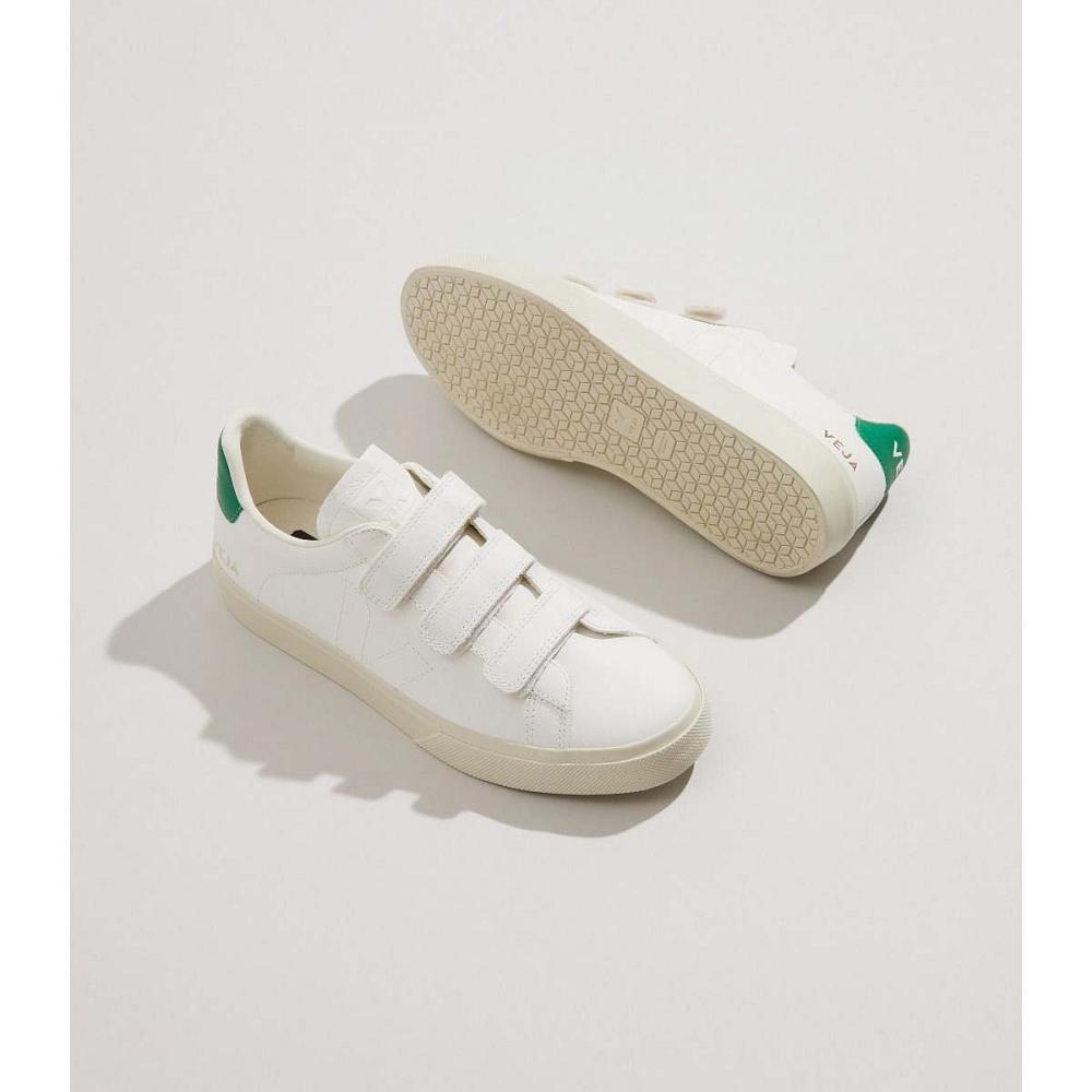 Veja RECIFE CHROMEFREE Joggesko Dame White/Green | NO 626AHK